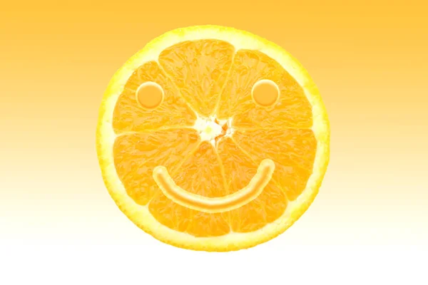 Plasterek Pomarańczy Żółtym Tle — Zdjęcie stockowe
