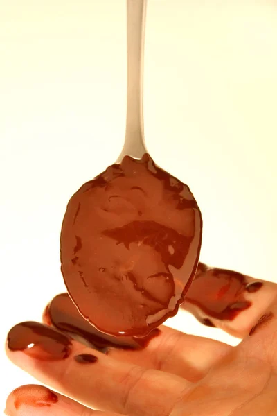 褐色的好吃巧克力 — 图库照片