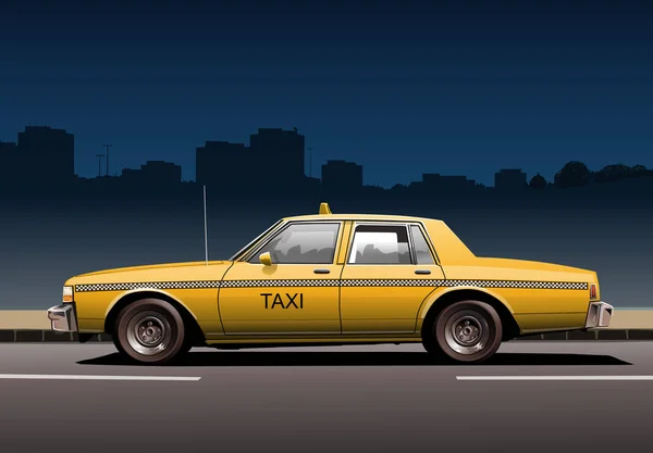 Taxi Auto Sulla Strada — Foto Stock