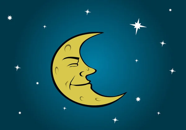 Luna Estrellas Icono Ilustración Vectorial — Foto de Stock