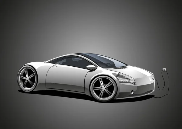 Sportscar Branco Ecomobile Grande — Fotografia de Stock