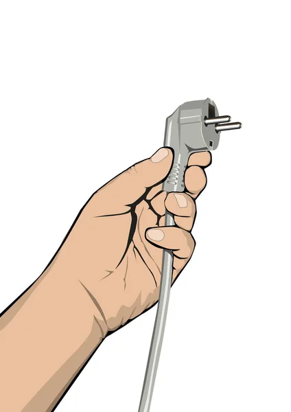 Plug Hand Big — Fotografia de Stock