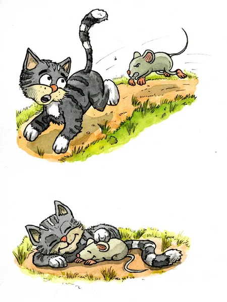 Katz Myš Ilustrace — Stock fotografie