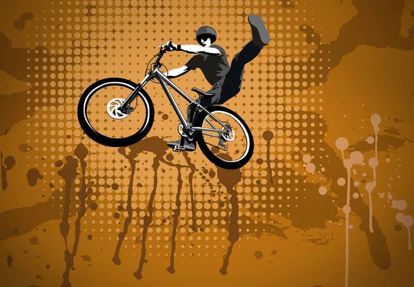 Bmx Cyclist Riding Bike — Stock Photo, Image