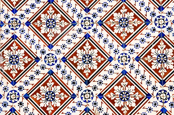 Abstract Pattern Portuguese Painted Tiles Interesting Designs — Stock Photo, Image