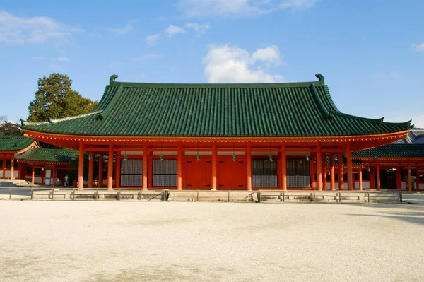 Över Heian Shrine Ett Största Buddisttempel Kyoto Japan — Stockfoto