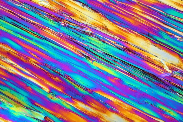 Κρύσταλλοι Βιταμίνης Στο Μικροσκόπιο — Φωτογραφία Αρχείου