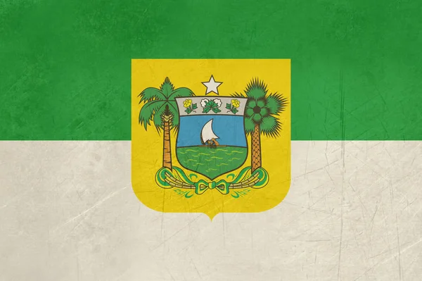 Flaga Stanu Grunge Rio Norte Brazylii — Zdjęcie stockowe