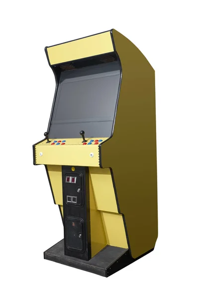 Vintage Arcade Βιντεοπαιχνίδι Απομονώνονται Λευκό — Φωτογραφία Αρχείου