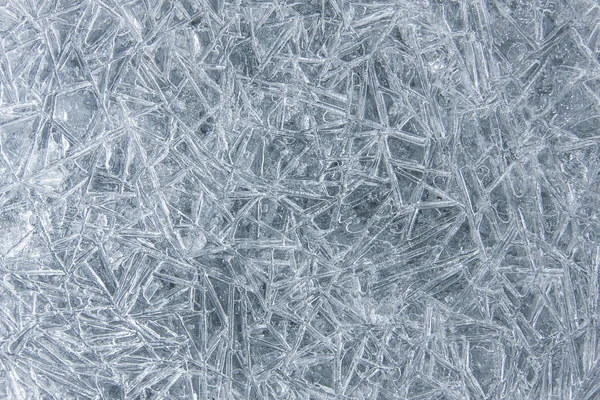 氷のパターンを持つ凍結表面の背景 — ストック写真
