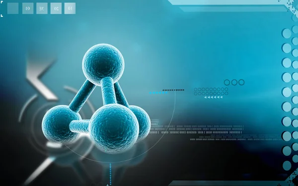 Digital Illustration Molekyler Färg Bakgrund — Stockfoto