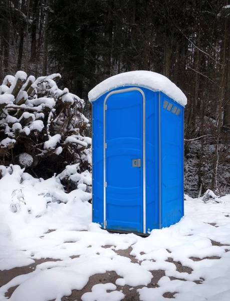 Snöig Utedass Skogen — Stockfoto