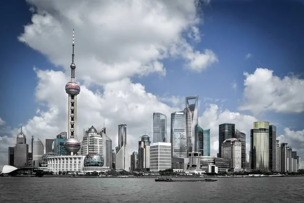 Shanghai Skyline Pudong Island Kína — Stock Fotó
