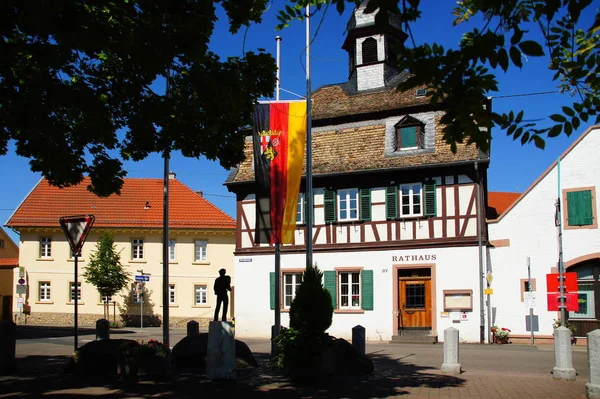 Alsheim Der Pfalz Town Hall Turrets Other Houses — стокове фото