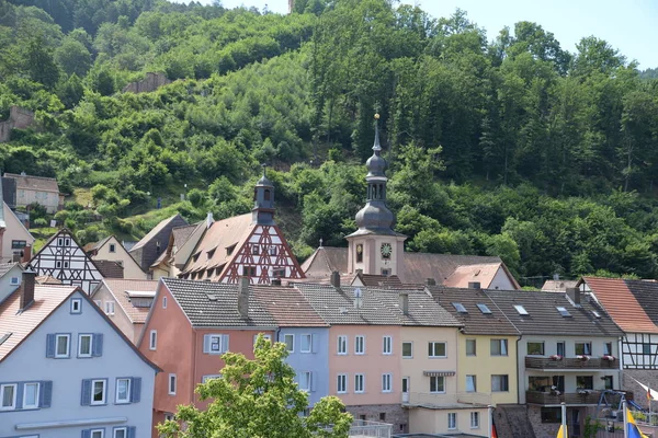 Cidade Velha Igreja Câmara Municipal Freudenberg Principal Franken Baviera Casa — Fotografia de Stock