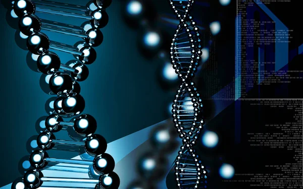 디지털 배경에서 Dna — 스톡 사진