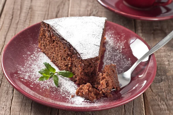 Кусочек Шоколадного Торта — стоковое фото