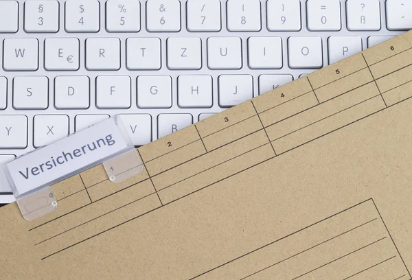 Tastatur Und Aktentaschenversicherung — Stockfoto