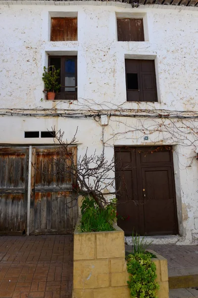 Häuser Fassaden Ibi Costa Blanca Spanien — Stockfoto