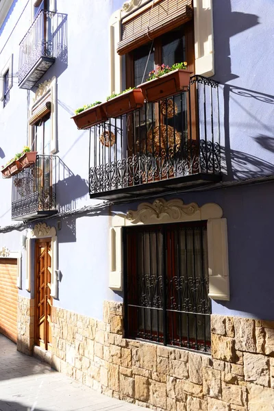 Casas Fachadas Ibi Costa Blanca Dolor —  Fotos de Stock