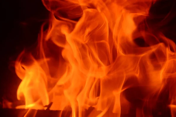 Brandend Vuur Vlammend Oranje Rood Vuur — Stockfoto