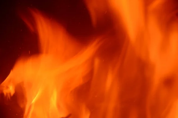 Fogo Ardente Fogo Vermelho Alaranjado Flamejante — Fotografia de Stock