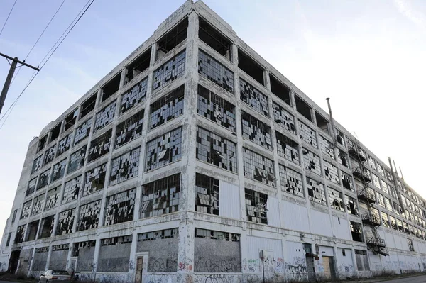 Detroit Estados Unidos Amerika Die Abandoned Packard Car Fabrik Hier — Foto de Stock