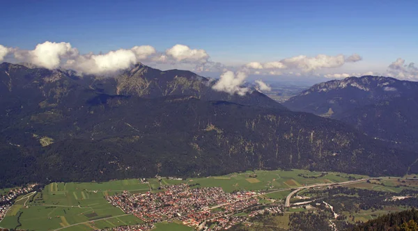 Met Uitzicht Farchant Het Werdenfelser Land — Stockfoto