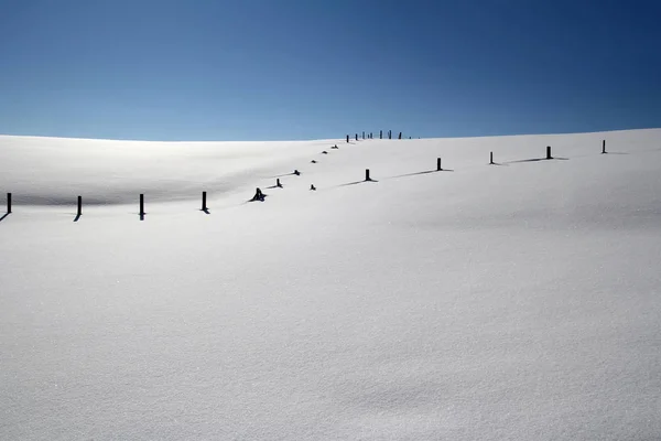 Fence Deep Snow — Stock Photo, Image