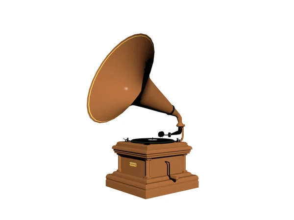 Brown Gramophone Plate — Stock Photo, Image