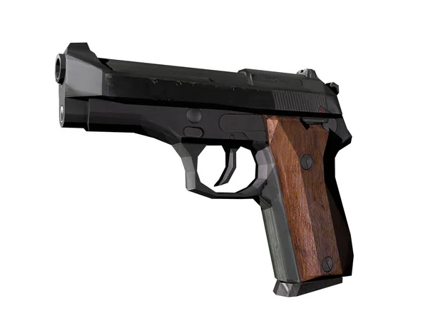 Pistola Isolata Sfondo Bianco — Foto Stock
