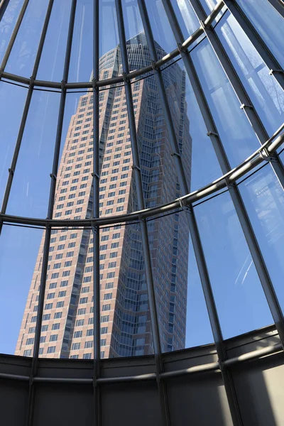 Vista Urbana Panorámica Fachada Rascacielos Modernos — Foto de Stock