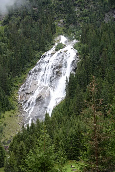 Grawa Vattenfall Grava Vattenfall Vattenfall Kaskad Stubai Dal Stubai Tyrol — Stockfoto