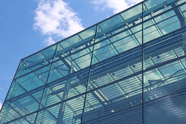 Malerische Städtische Ansicht Moderner Wolkenkratzer Fassade — Stockfoto