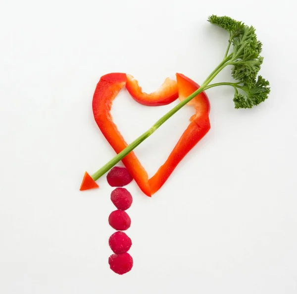 Heart Vegetables Arrow — Stock Photo, Image