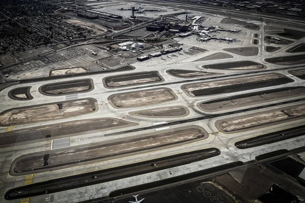 Aeropuerto Pista Aterrizaje Desde Arriba Las Vegas Usa — Foto de Stock
