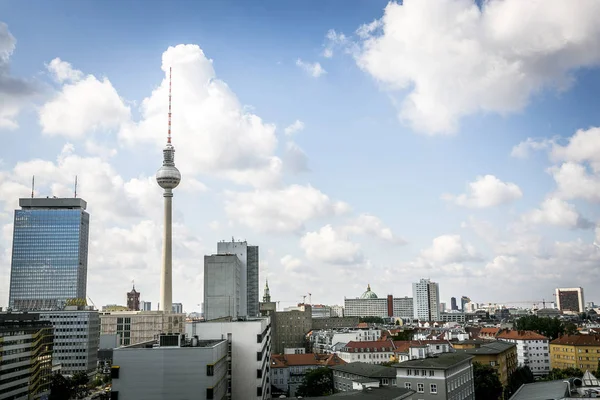 Alexanderplatz Berlin Bei Bewölktem Himmel — Stockfoto