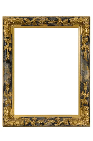 Gilded Picture Frame Ornaments White Background — Stock Photo, Image