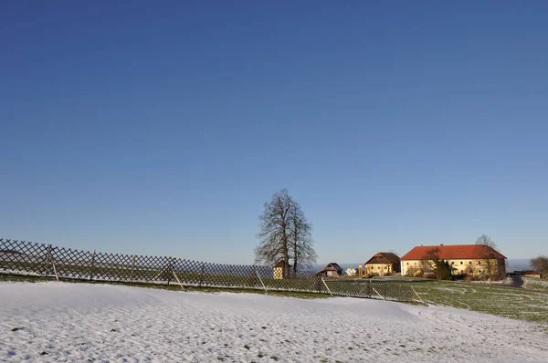 Quadratischer Bauernhof Niederösterreichischen Mostviertel — Stockfoto