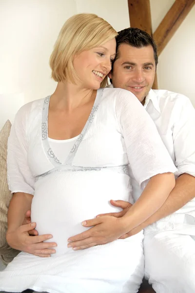 Zwangere Vrouw Neergeschoten Moederschap Concept — Stockfoto