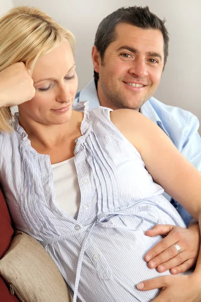 Mujer Embarazada Disparo Concepto Maternidad —  Fotos de Stock