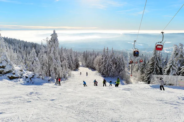 Paisaje Invierno Deporte Invierno Nieve Paisaje Nevado Cabeza Del Buey — Foto de Stock