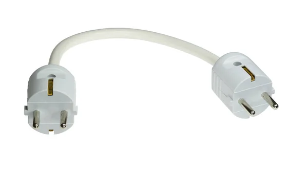 Very Dangerous Adapter Two Connectors — Stock Photo, Image