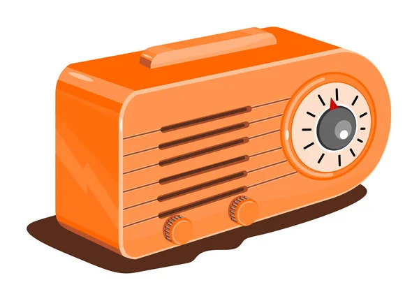 Ilustração Rádio Transistor Isolado Fundo Branco Feito Estilo Retro — Fotografia de Stock