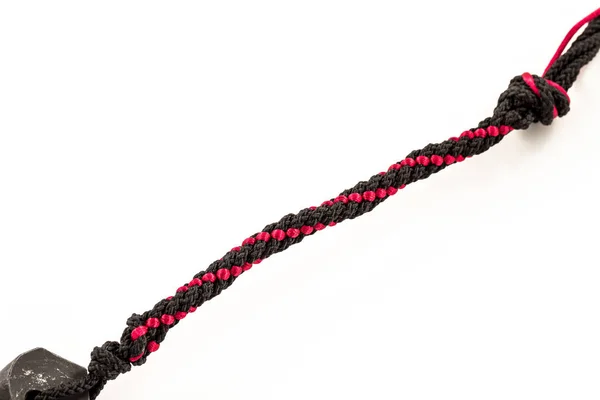 黒いロープで共通の糸の螺旋を描きます — ストック写真