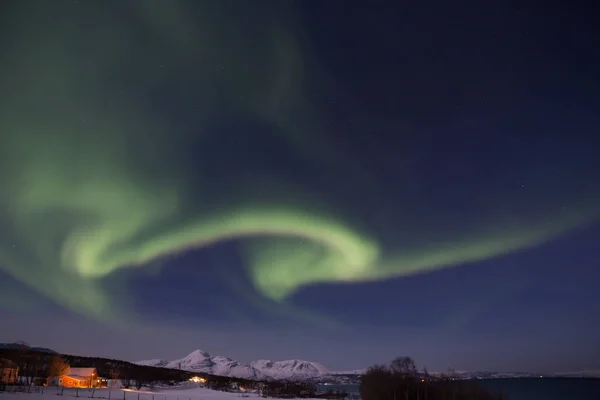 Βόρεια Φώτα Στη Νορβηγία — Φωτογραφία Αρχείου