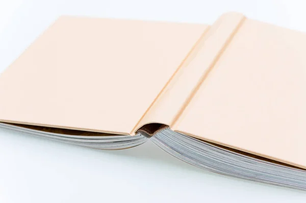 Braunes Buch Auf Weißem Hintergrund — Stockfoto