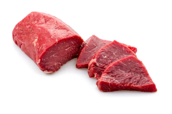 Čerstvý Svíčková Steak Plátky U200B U200Bon Pozadí — Stock fotografie