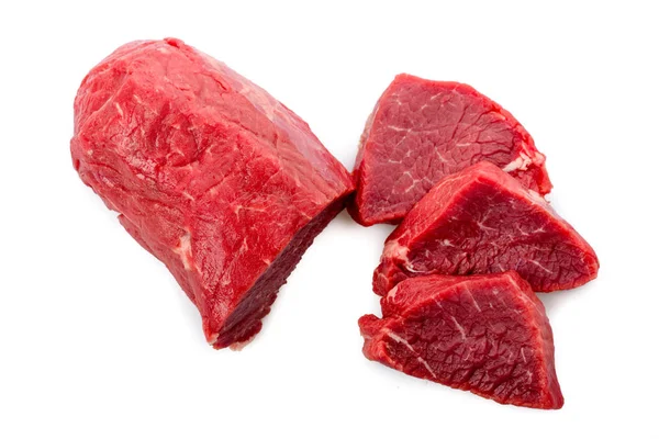 Färsk Sirloin Stek Skivad U200B U200Bon Bakgrund — Stockfoto