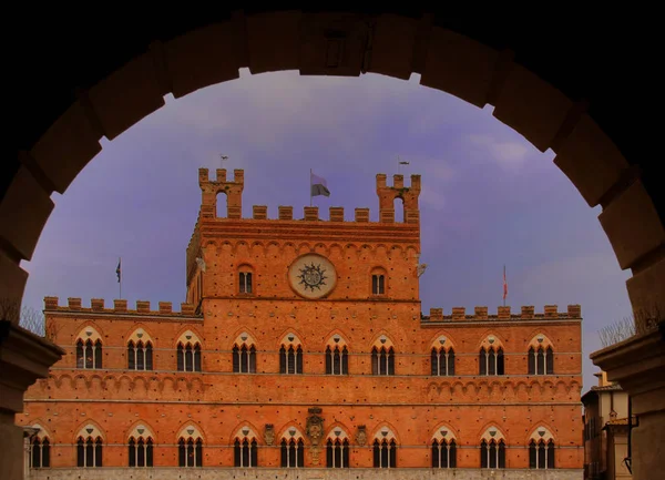 Palazzo Pubblico Στη Σιένα — Φωτογραφία Αρχείου